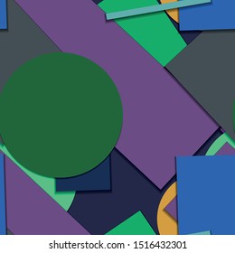 Flat material design - Creative vector trend seamless.