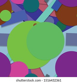 Flat material design - Creative vector trend seamless.