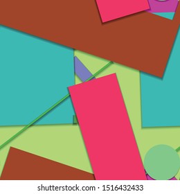 Flat material design - Creative vector trend seamless.