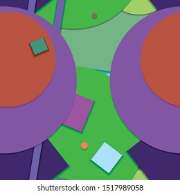 Flat material design - Creative vector trend seamless.