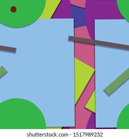 Flat material design - Creative vector trend seamless.