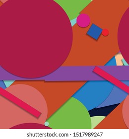 Flat material design - Creative vector trend seamless.