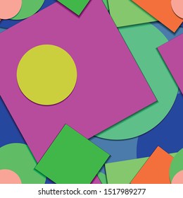 Flat material design - Creative vector trend seamless.