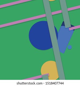 Flat material design - Creative vector trend seamless.