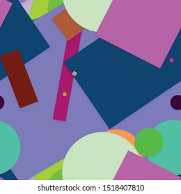 Flat material design - Creative vector trend seamless.