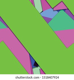 Flat material design - Creative vector trend seamless.