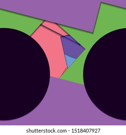 Flat material design - Creative vector trend seamless.
