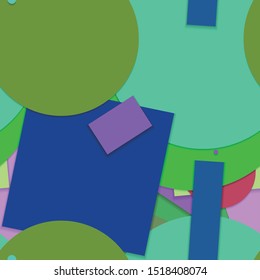 Flat material design - Creative vector trend seamless.