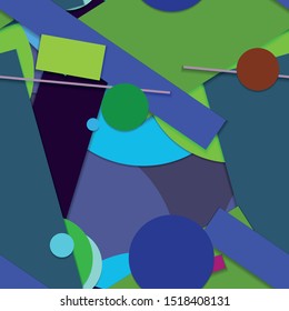 Flat material design - Creative vector trend seamless.