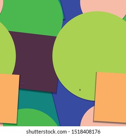 Flat material design - Creative vector trend seamless.
