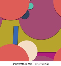 Flat material design - Creative vector trend seamless.