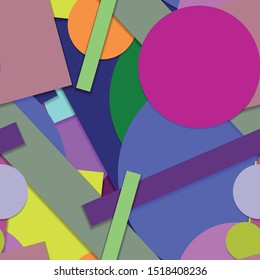 Flat material design - Creative vector trend seamless.
