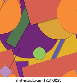 Flat material design - Creative vector trend seamless.