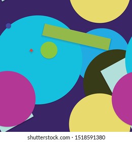 Flat material design - Creative vector trend seamless.