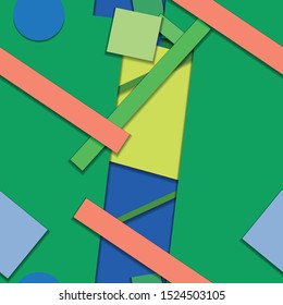 Flat material design - Creative vector trend seamless.