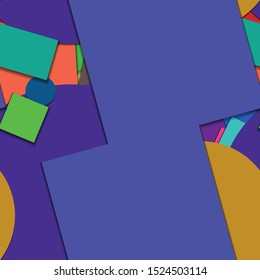 Flat material design - Creative vector trend seamless.