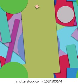 Flat material design - Creative vector trend seamless.