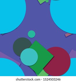 Flat material design - Creative vector trend seamless.