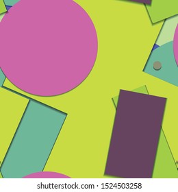 Flat material design - Creative vector trend seamless.