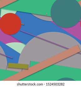 Flat material design - Creative vector trend seamless.