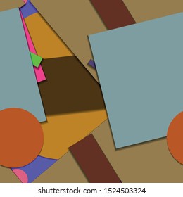 Flat material design - Creative vector trend seamless.