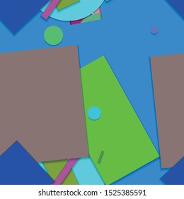 Flat material design - Creative vector trend seamless.