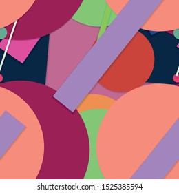 Flat material design - Creative vector trend seamless.