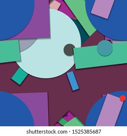 Flat material design - Creative vector trend seamless.