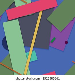 Flat material design - Creative vector trend seamless.