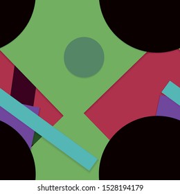 Flat material design - Creative vector trend seamless.