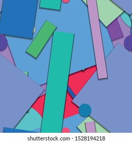 Flat material design - Creative vector trend seamless.
