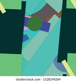 Flat material design - Creative vector trend seamless.