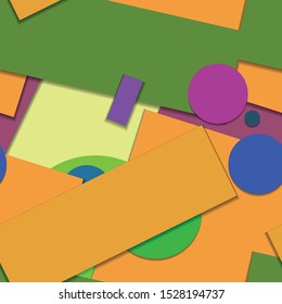 Flat material design - Creative vector trend seamless.