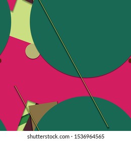 Flat material design - Creative vector trend seamless.