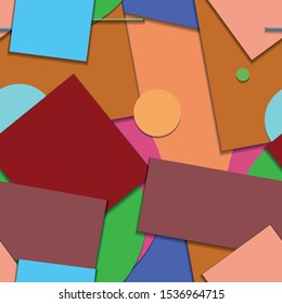 Flat material design - Creative vector trend seamless.