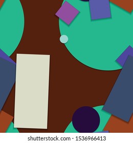 Flat material design - Creative vector trend seamless.