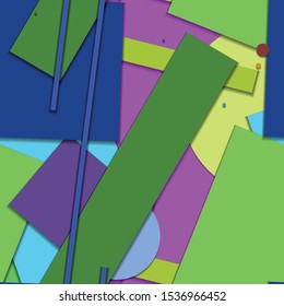Flat material design - Creative vector trend seamless.