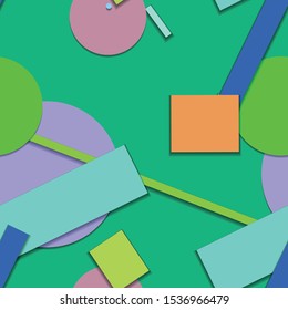 Flat material design - Creative vector trend seamless.