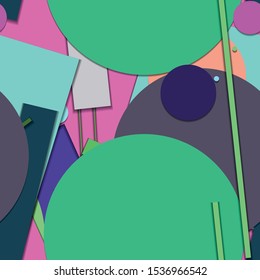 Flat material design - Creative vector trend seamless.