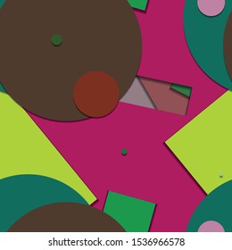 Flat material design - Creative vector trend seamless.