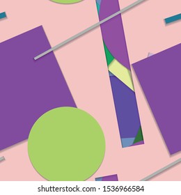 Flat material design - Creative vector trend seamless.