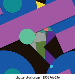 Flat material design - Creative vector trend seamless.