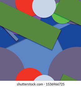 Flat material design - Creative vector trend seamless.