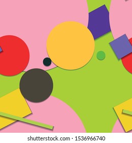 Flat material design - Creative vector trend seamless.