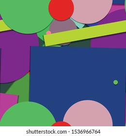 Flat material design - Creative vector trend seamless.