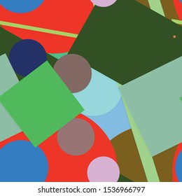 Flat material design - Creative vector trend seamless.