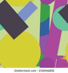 Flat material design - Creative vector trend seamless.