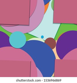 Flat material design - Creative vector trend seamless.