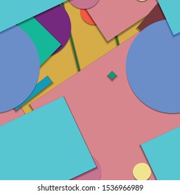 Flat material design - Creative vector trend seamless.