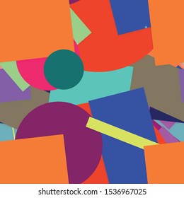 Flat material design - Creative vector trend seamless.
